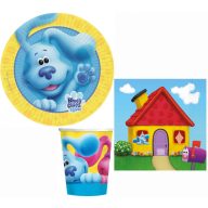 Blue's Clues Fun party set with 32 pieces, 23 cm plate