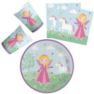   Princess Spell Princess party set with 36 pieces and 23 cm plate
