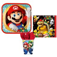   Super Mario Mushroom World party set with 36 pieces and 23 cm plate