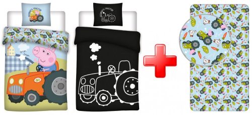 Peppa Pig glow in the dark bed linen and fitted sheet set