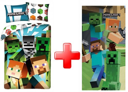 Minecraft Bed Linen and towel set