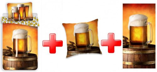 Beer Bed Linen, towel and pillow set