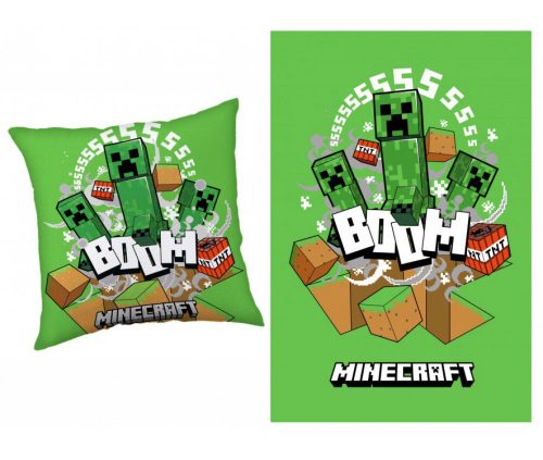 Minecraft pillow and blanket set