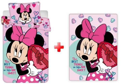 Disney Minnie Sweets Kids Bed Linen and polar blanket set