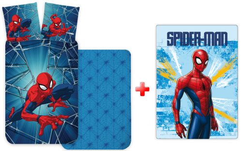 Spiderman Light Kids Bed Linen and polar blanket set