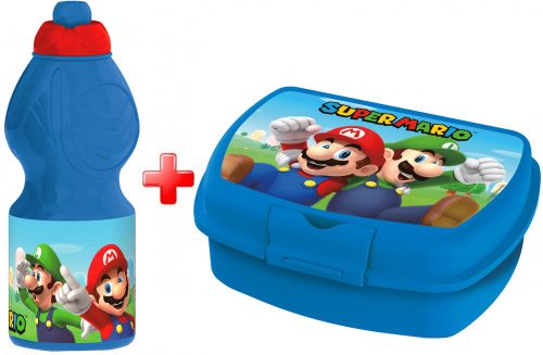 Super Mario Luigi bottle and sandwich box set
