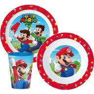   Super Mario Mushroom Kingdom dinnerware set, micro plastic set, with 260 ml cup