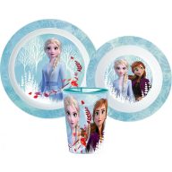   Disney Frozen Blue Forest tableware, micro plastic set, with 260 ml cup