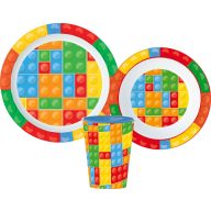 Bricks Bricks Lego pattern dinnerware, micro plastic set