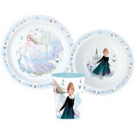   Disney Frozen Royally Cool Christmas dinner set, micro plastic set, cup 260 ml