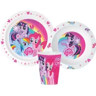   My Little Pony Pink dinner set, micro plastic set, with cup 260 ml