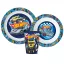 Hot Wheels Blue Fire dinnerware, micro plastic set with cup 260 ml