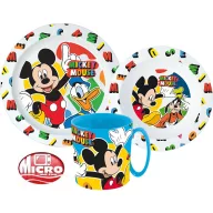   Disney Mickey Cool Summer dinnerware set, micro plastic set with mug 350 ml