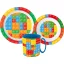 Bricks Bricks Lego pattern dinner set, micro plastic set with mug 350 ml