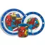 Spiderman Grid dinner set, micro plastic set with mug 350 ml