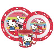   Hello Kitty And Friends dinner set, micro plastic set with mug 390 ml