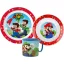 Super Mario Mushroom Kingdom dinnerware set, micro plastic set with mug 265 ml