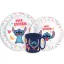 Disney Lilo and Stitch Palms Disney Lilo & Stitch dinnerware set, micro plastic set with mug 265 ml