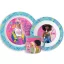 Barbie Stylish dinner set, micro plastic set with mug 265 ml