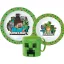 Minecraft Pixelcraft dinner set, micro plastic set with mug 265 ml