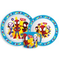   Spiderman Spidey Team dinner set, micro plastic set with mug 265 ml