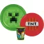 Minecraft TNT dinner set, plastic set
