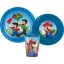 Super Mario Mushroom Kingdom dinnerware, plastic set