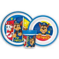   Paw Patrol Pup Power non-slip dinnerware set, micro plastic set