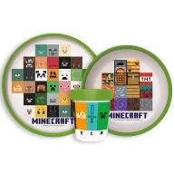   Minecraft Crafters non-slip dinnerware set, micro plastic set