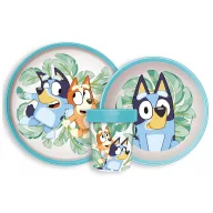 Bluey Tropical non-slip dining set, micro plastic set
