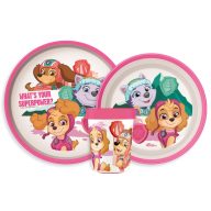   Paw Patrol Superpowers non-slip dinner set, micro plastic set