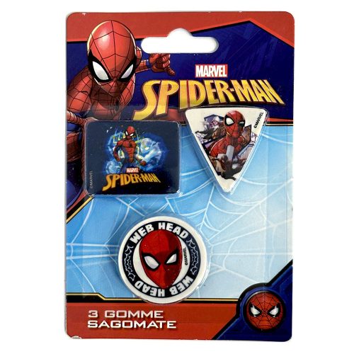 Spiderman shape eraser set 3 pcs