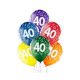 Colorful Happy Birthday 40 air-balloon, balloon 6 pcs 12 inch (30cm)