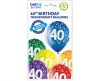 Colorful Happy Birthday 40 air-balloon, balloon 6 pcs 12 inch (30cm)