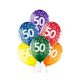 Colorful Happy Birthday 50 air-balloon, balloon 6 pcs 12 inch (30cm)