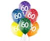 Colorful Happy Birthday 60 air-balloon, balloon 6 pcs 12 inch (30cm)