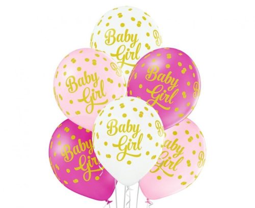Baby Girl Dots air-balloon, balloon 6 pcs 12 inch (30cm)