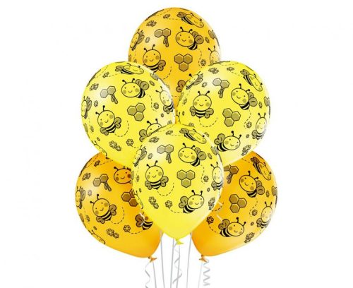 Bees, Bee air-balloon, balloon 6 pcs 12 inch (30 cm)