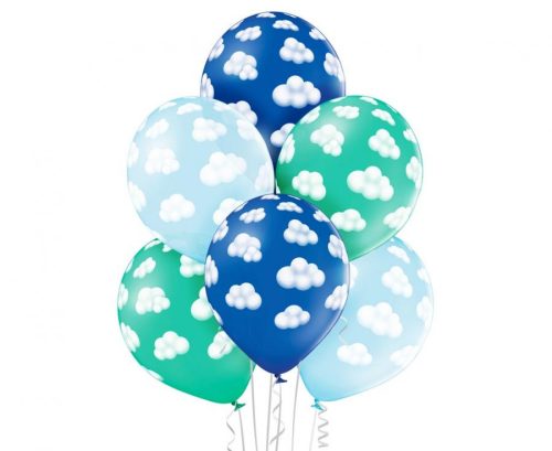 Fluffy Clouds Boy, Cloud air-balloon, balloon 6 pcs 12 inch (30 cm)