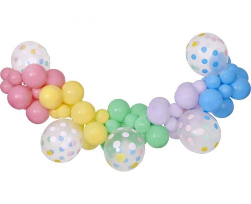 Colour Macaron air-balloon, balloon garland set 65 pieces