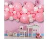 Pink Baby Girl air-balloon, balloon garland set 65 pieces