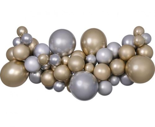 Colour Silver-Gold air-balloon, balloon garland set 65 pieces