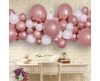 Colour rose gold air-balloon, balloon garland set 65 pieces