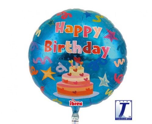 Happy Birthday Cake, Cake foil balloon 35 cm