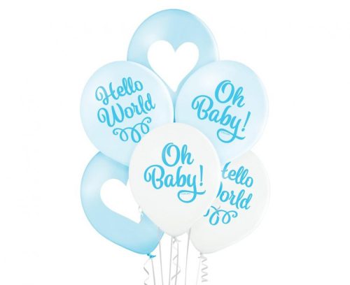 Oh Baby Boy air-balloon, balloon 6 pcs 12 inch (30cm)
