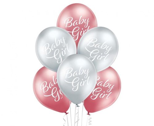 Baby Girl Glossy air-balloon, balloon 6 pcs 12 inch (30cm)