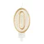 Number Gold Gold glitter number 0 candle, cake candle