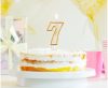 Gold glittery 7 candle gold number candle, cake candle