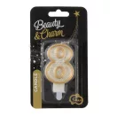 Number Gold Gold Glitter 8 Number Candle, Cake Candle