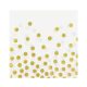 Gold Dots White, Dots napkin 12 pcs 33x33 cm